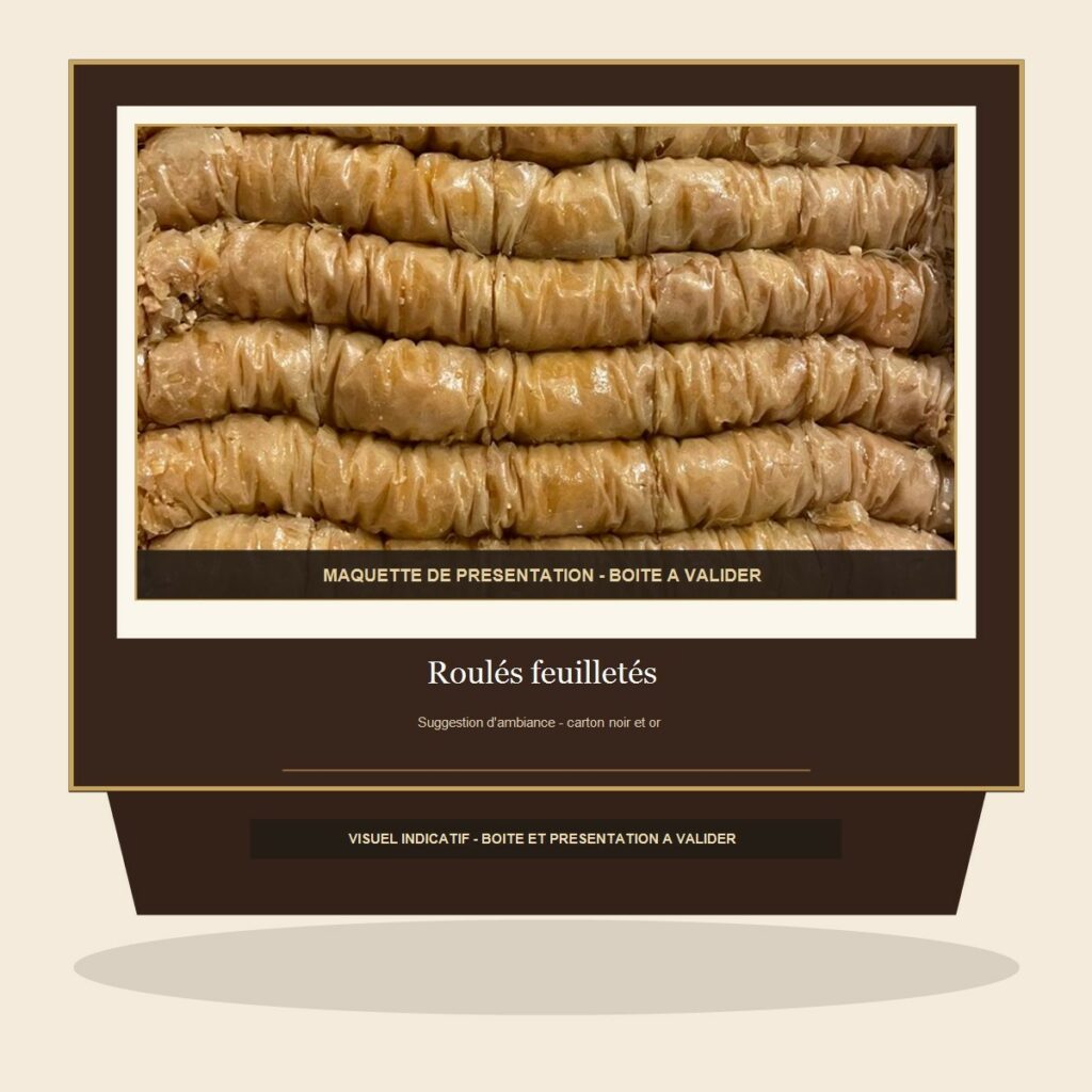 Douceurs feuilletées — maquette indicative, boîte à valider