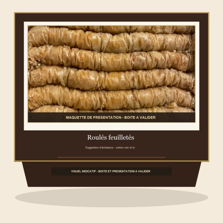 Douceurs feuilletées — maquette indicative, boîte à valider